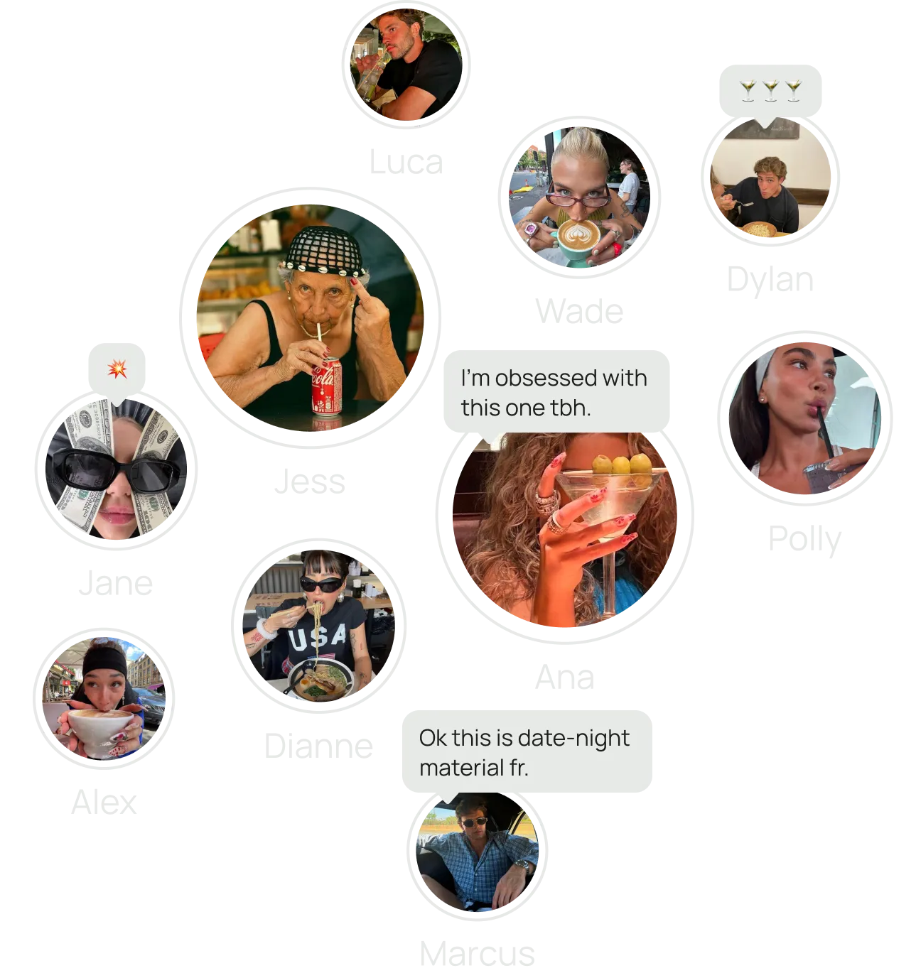 Group of friends hanging out together in real life